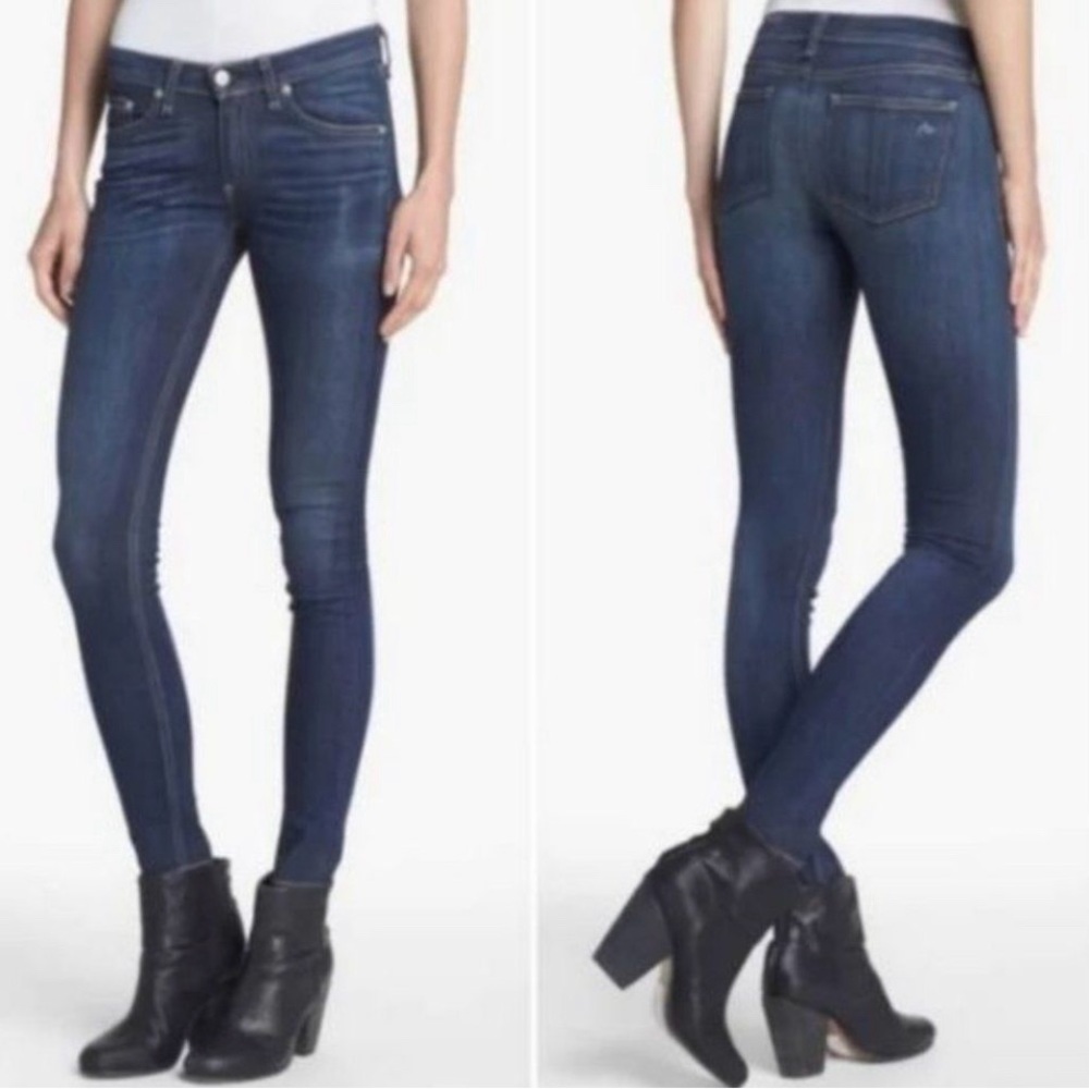 RAG & BONE Heritage High Rise Skinny Denim Jeans Size 25 - Picture 2 of 10